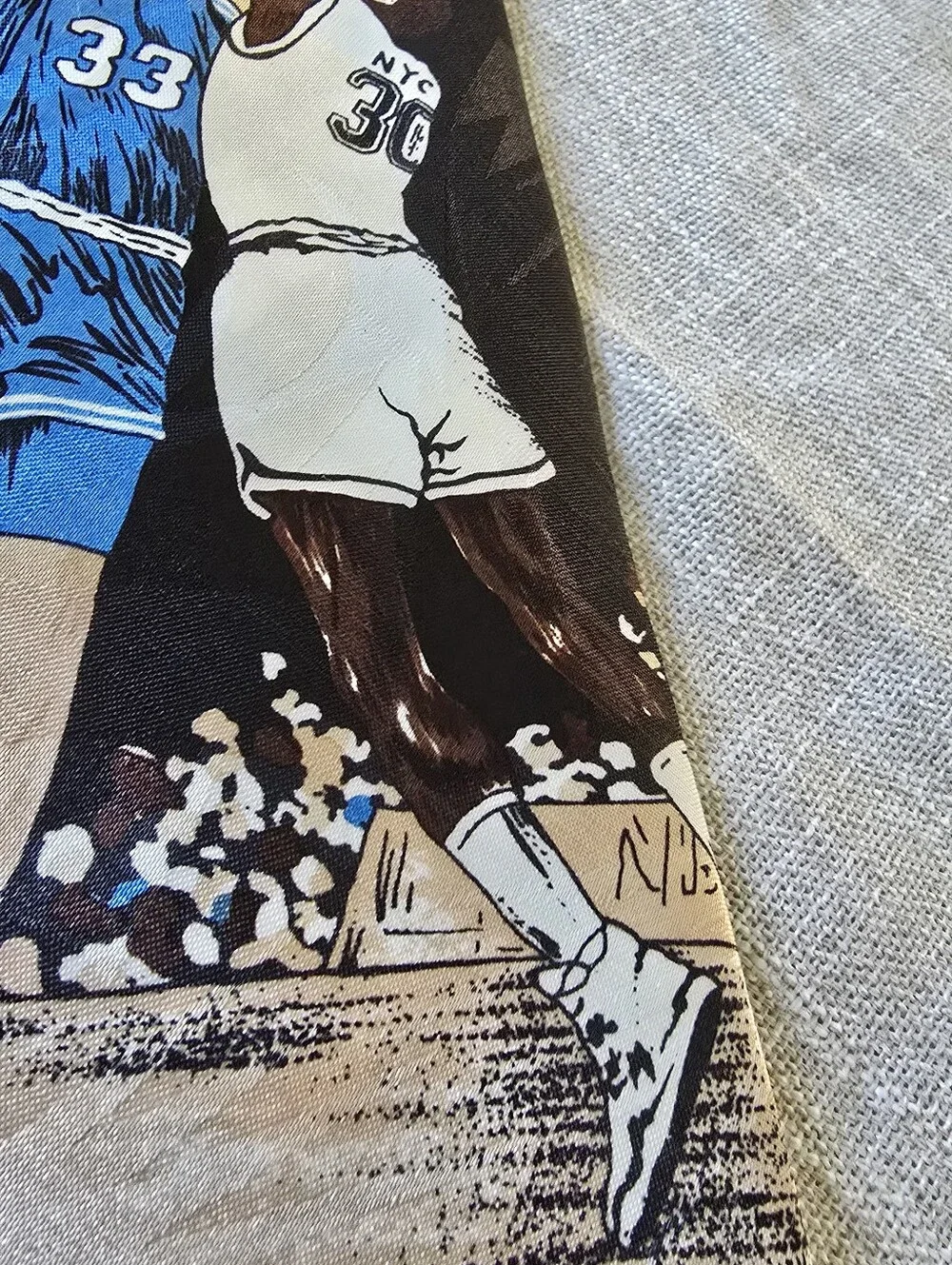 Vintage Dino Romaro Necktie Basketball New York City Hand Made Graphics